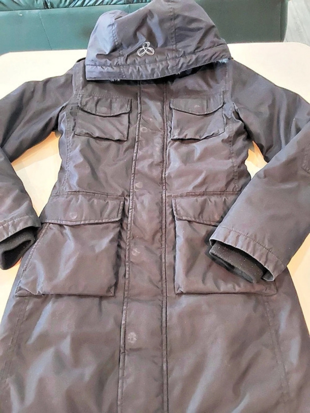 Tna Parka Hooded Faux-Fur Lined Coat in Black